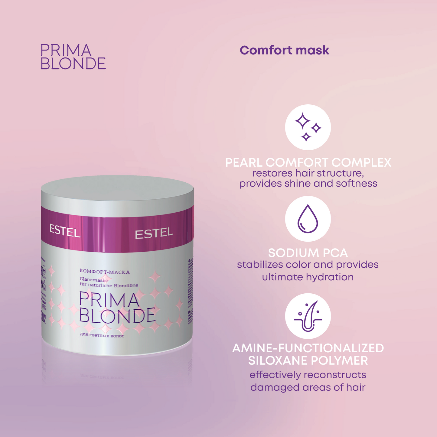 ESTEL PRIMA BLONDE Comforting Mask for Light Hair